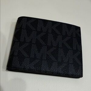 Michael Kors Monogram Black Jet Set Mens Slim Billfold Wallet